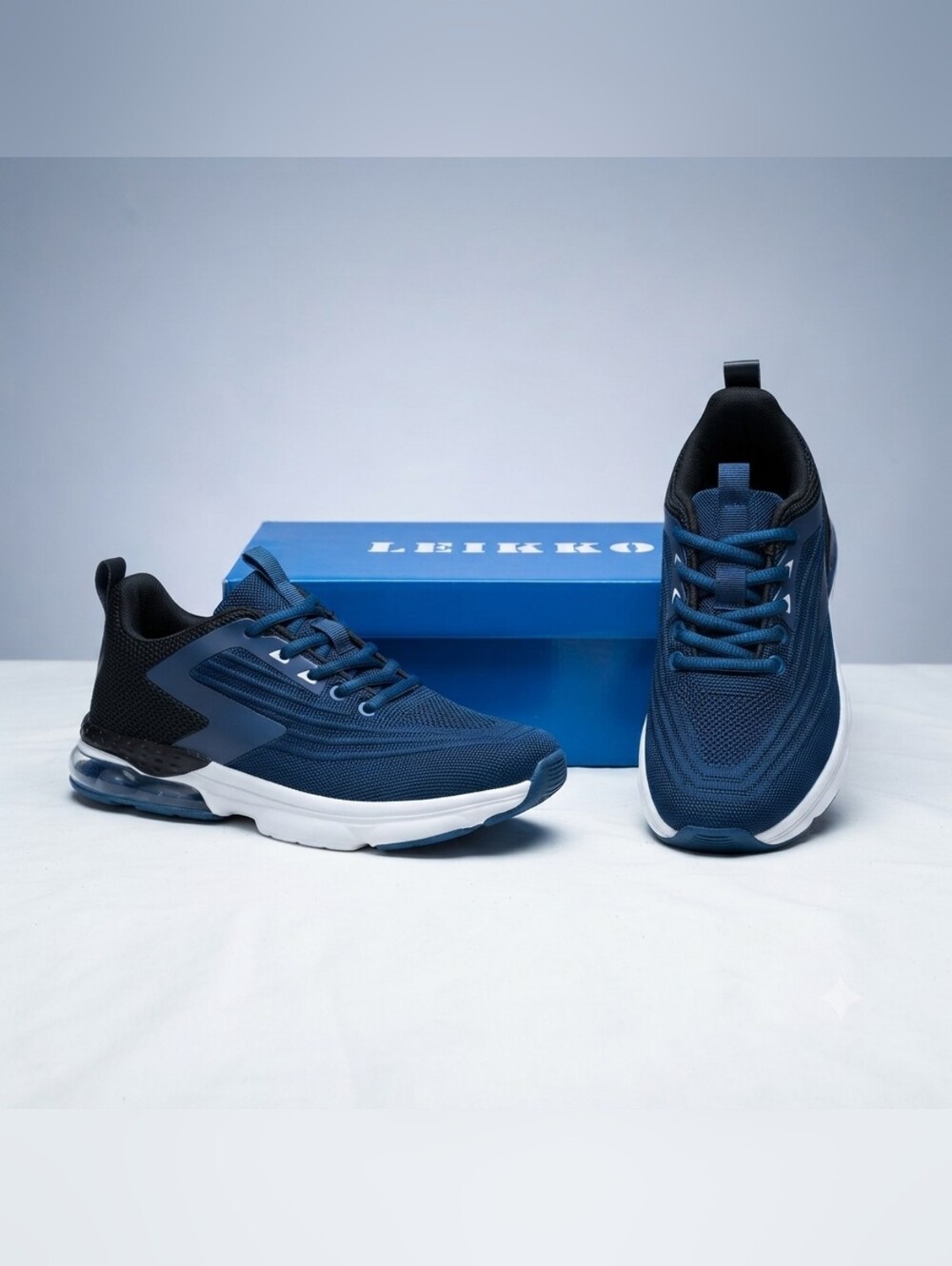 Jerko Navy Blue/ Black Comfort Breathable Training Shoes Lightweight
